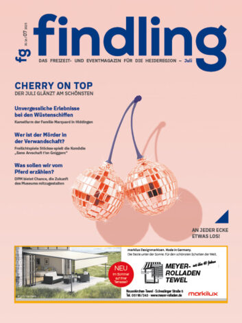 Cover Juli 2025: Cherry on Top. Kirsche aus Discokugeln.
