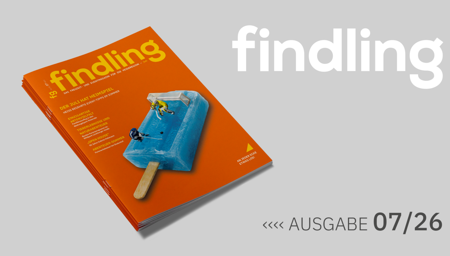 Cover Juli Ausgabe: Der Juli hat Heimspiel Mockup.